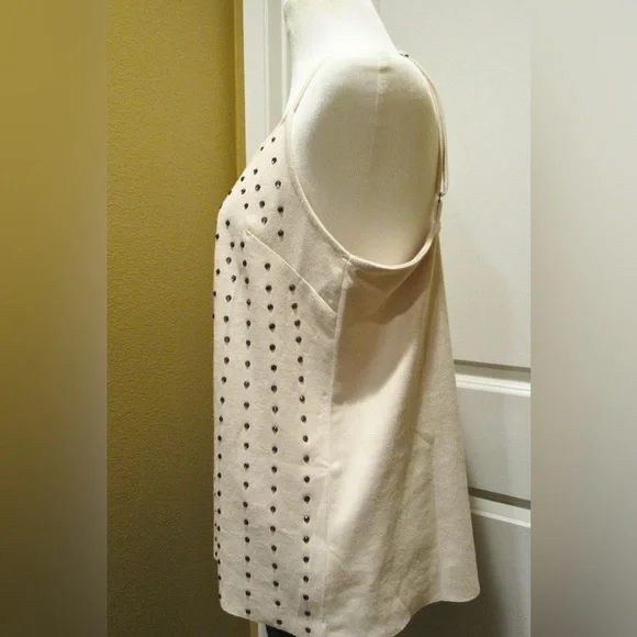 Vocal Vanilla Studded Faux Suede Tank Top - Picture 6 of 6